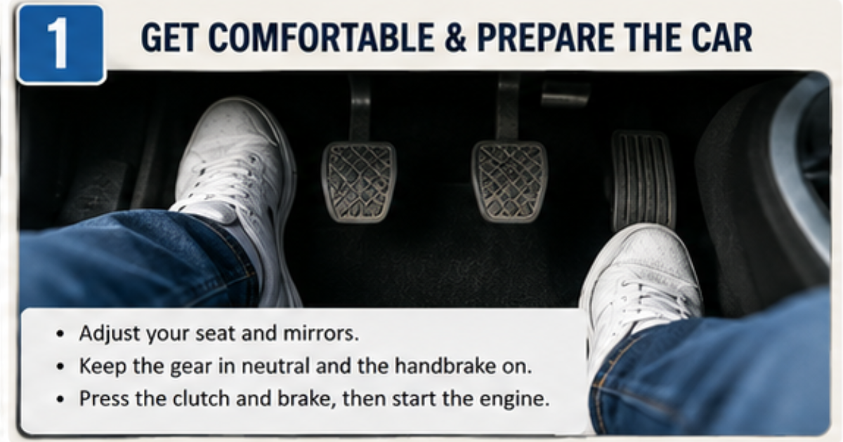How to drive a manual car step by step