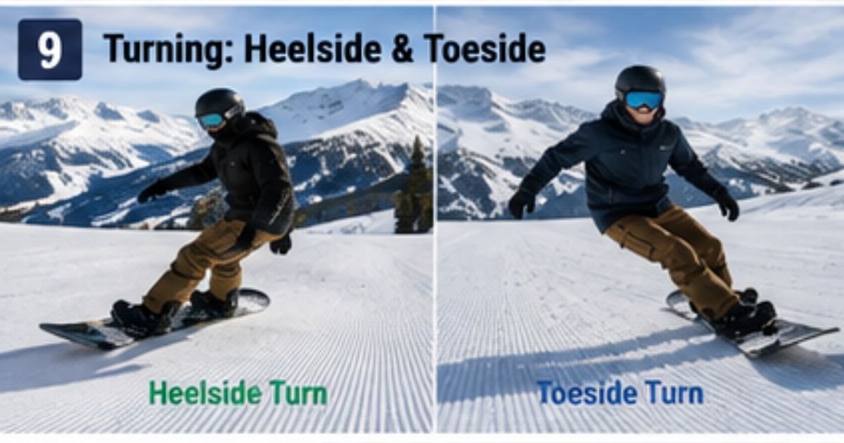 how to turn on a snowboard