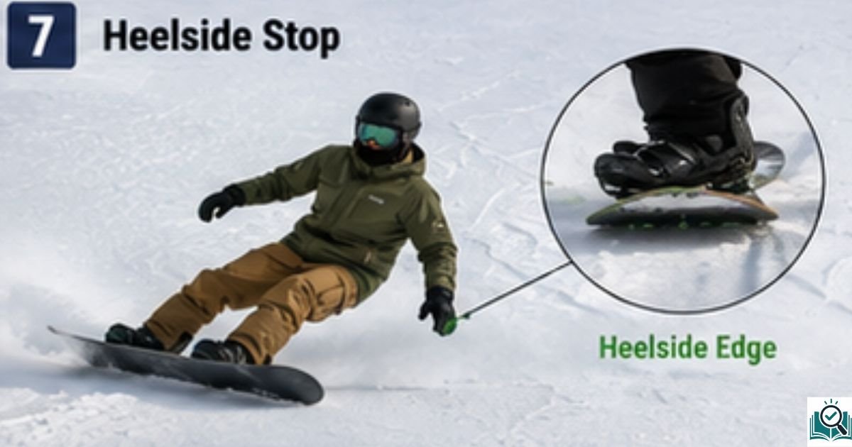 How to snowboard heelside stop