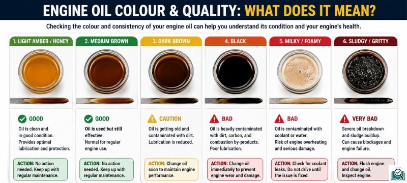 car engine oil color chart